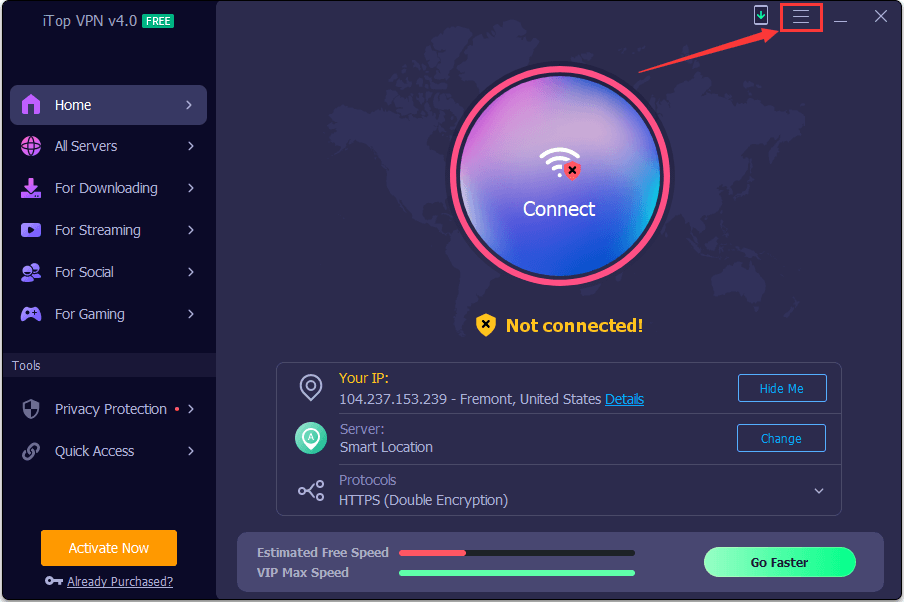 How to Activate VIP iTop VPN