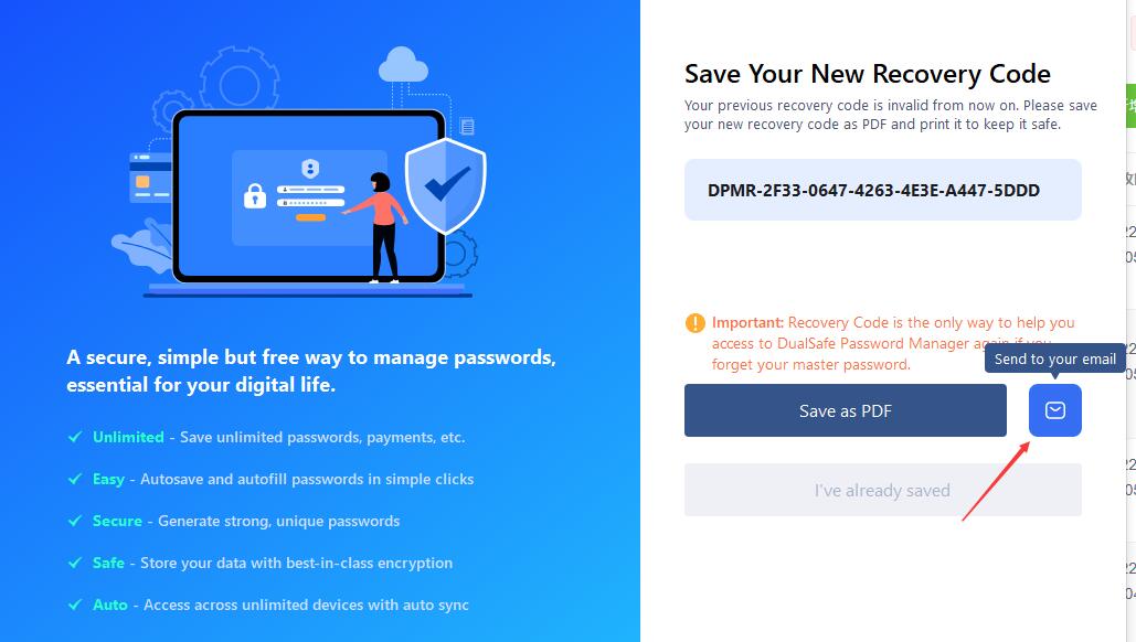 Saving your password / Signing in automatically